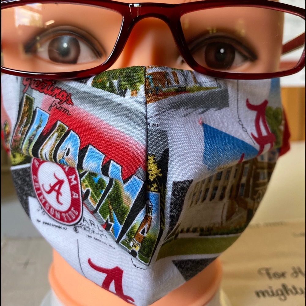 Mask is made of 100% Cotton and filter inside.